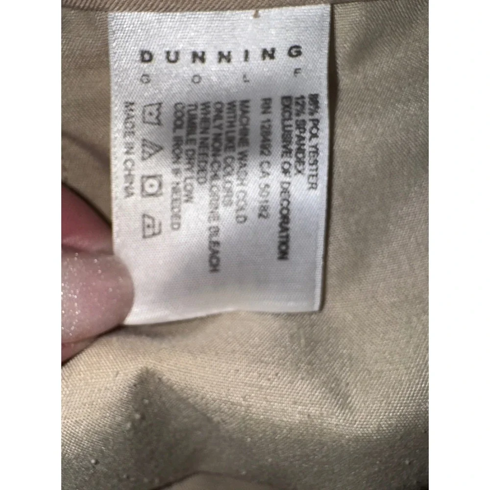 Dunning Mens Golf Pants‎ Size 32/32 Beige Stretch Athletic Performance